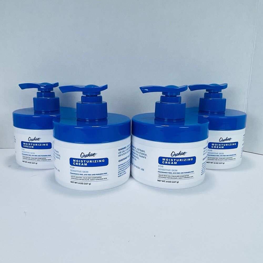 Set of 4 Orchid Moisturizing Cream For Sensitive Skin Fragrance/Dye Free NEW